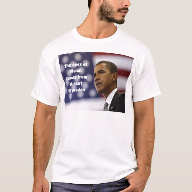 Camiseta Corazón de la pasión de Barack Obama (Anverso)