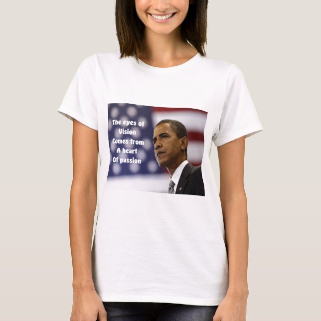 Camiseta Corazón de la pasión de Barack Obama (Anverso)