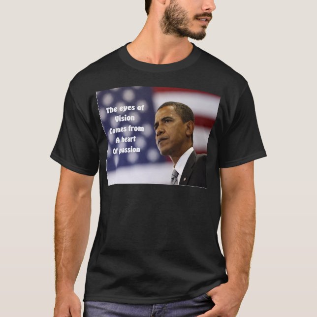 Camiseta Corazón de la pasión de Barack Obama (Anverso)