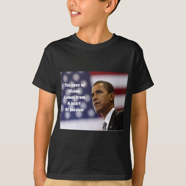 Camiseta Corazón de la pasión de Barack Obama (Anverso)