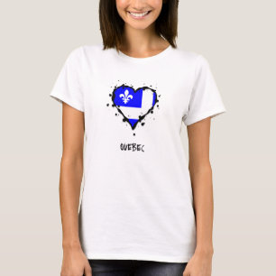 Camiseta Corazón de la salpicadura de Quebec