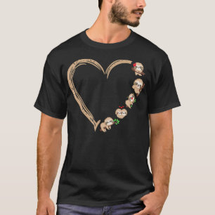 Camiseta Corazón de las perezosas y lindas locuras 
