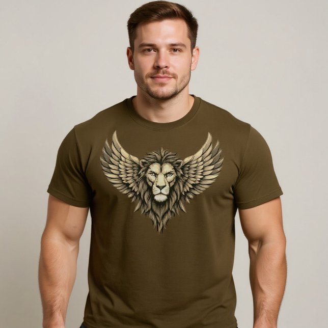 Camiseta Corazón de león colorido (Subido por el creador)