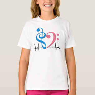 Camiseta Corazón de limpieza de vasos EKG Olas de cian y ro