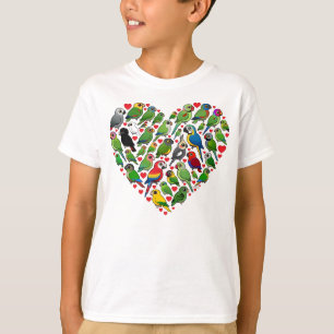 Camiseta Corazón de loros