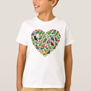 Camiseta Corazón de loros
