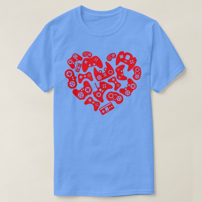 Camiseta Corazón de los controladores de San Valentín (Diseño del anverso)