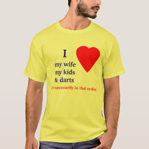 Camiseta Corazón de los dardos I mi esposa
