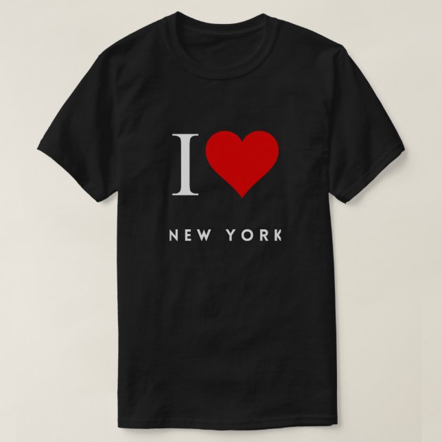 Camiseta Corazón de los hombres negros de Nueva York (Diseño del anverso)