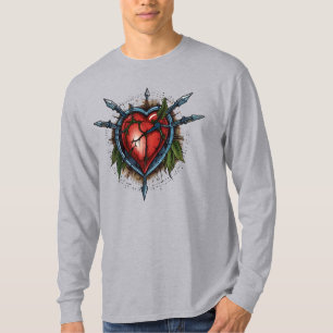 Camiseta Corazón de los ladrones y el estilo de tatuaje de 