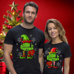 Camiseta Corazón de los nombres de elf de Navidades de pare