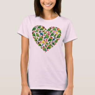 Camiseta Corazón de Lovebirds