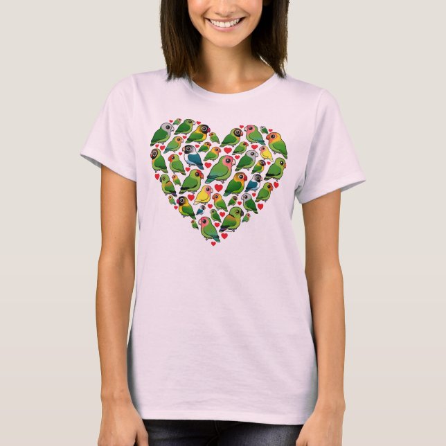 Camiseta Corazón de Lovebirds (Anverso)