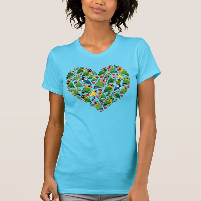 Camiseta Corazón de Lovebirds (Anverso)