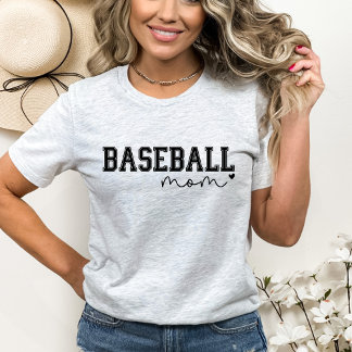 Camiseta Corazón de mamá de béisbol