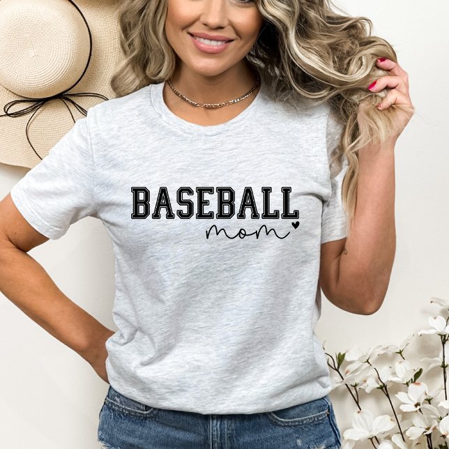 Camiseta Corazón de mamá de béisbol (Subido por el creador)
