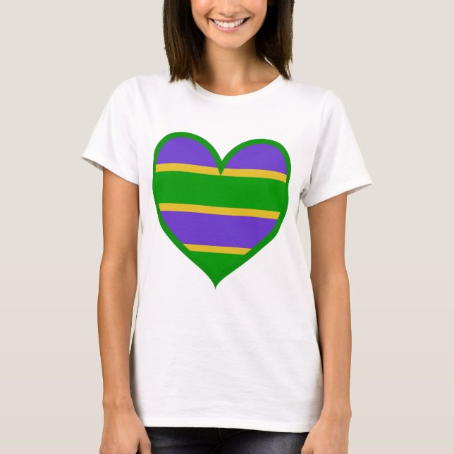 Camiseta Corazón de Mardi Gras (Anverso)