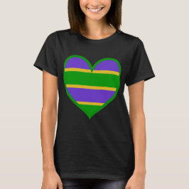 Camiseta Corazón de Mardi Gras