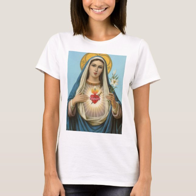 Camiseta Corazón de María Nuestra Señora Santa María Madre  (Anverso)