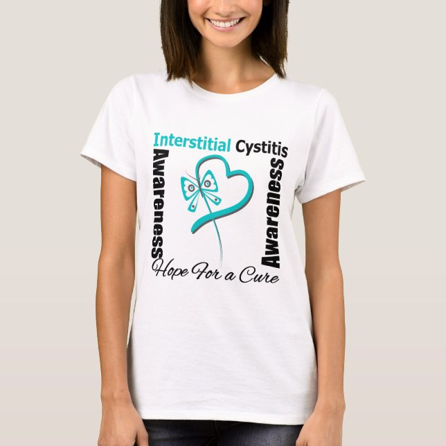Camiseta Corazón de mariposa - Cistitis Intersticial (Anverso)