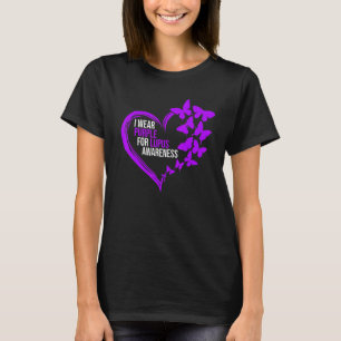 Camiseta Corazón de mariposa morada usamos Lupus Awaren mor