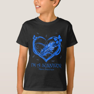 Camiseta Corazón de Mariposa Soy un Superviviente Concienci
