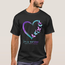 Camiseta Corazón de mariposa soy una superviviente prevenci