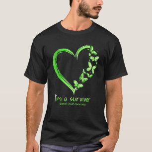 Camiseta Corazón De Mariposa Verde Soy Sobreviviente De Sal
