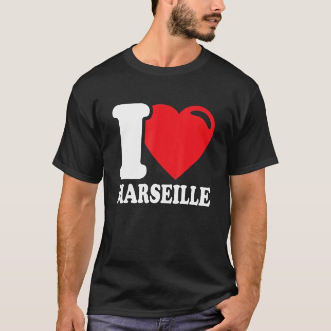 Camiseta Corazón de Marsella Hermosa ciudad de Marsella que (Anverso)