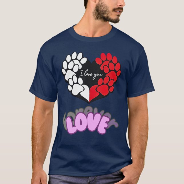 Camiseta Corazón de Mascota Adorable (Anverso)
