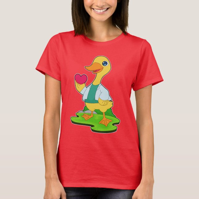 Camiseta Corazón de Médico de pato (Anverso)