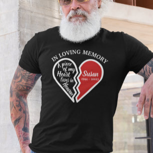 Camiseta Corazón de memorial en memoria personalizada