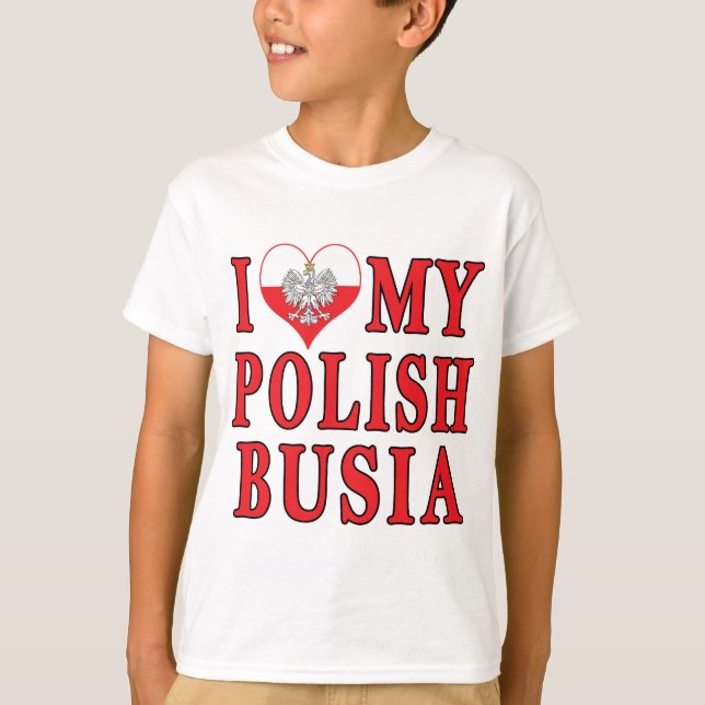 Camiseta Corazón de mi busia polaca (Anverso)