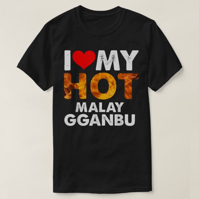 Camiseta Corazón de mi candente Gganbu malayo para amigos d (Diseño del anverso)