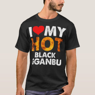 Camiseta Corazón de mi candente Gganbu negro para amigos de