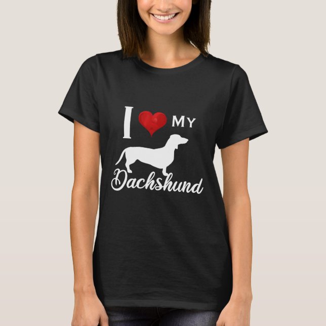 Camiseta Corazón de mi Dachshund (Anverso)