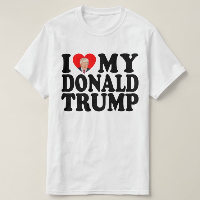 Camiseta Corazón de mi Donald Trump 47° presidente (Diseño del anverso)