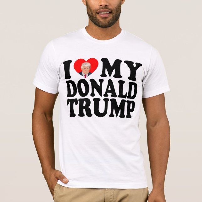 Camiseta Corazón de mi Donald Trump 47° presidente (Anverso)