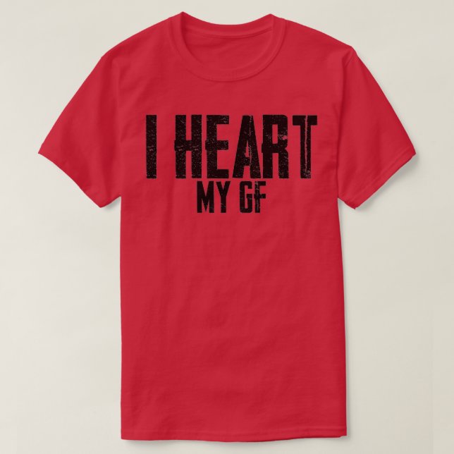 Camiseta Corazón de mi GF Amo Novia Premium (Diseño del anverso)