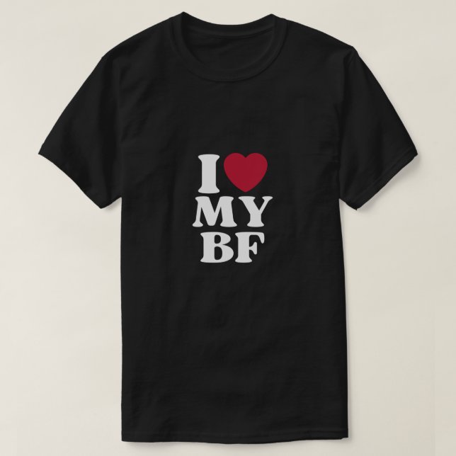 Camiseta Corazón de mi novio BF (Diseño del anverso)