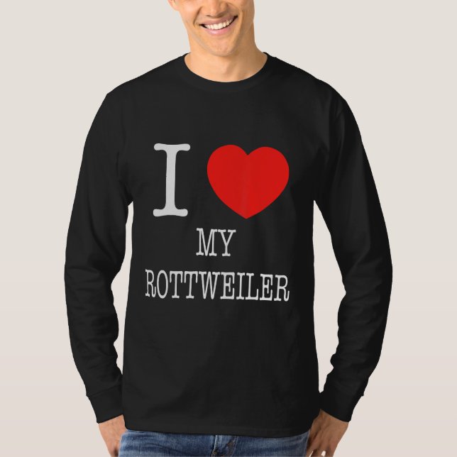 Camiseta Corazón de mi Rottweiler (Anverso)