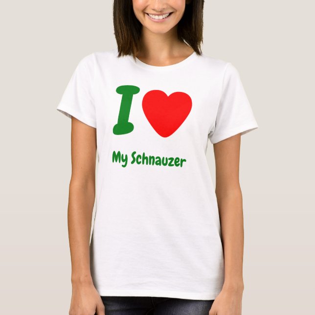 Camiseta Corazón de mi Schnauzer (Anverso)