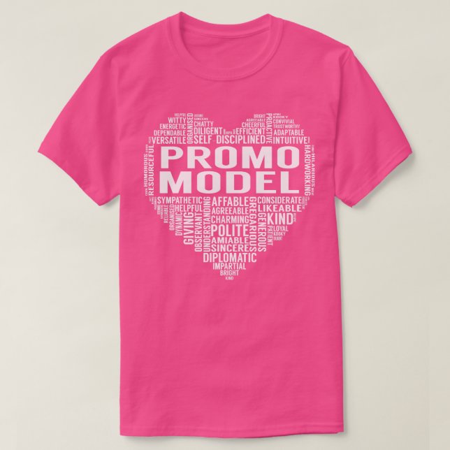 Camiseta Corazón de modelo de promoción (Diseño del anverso)