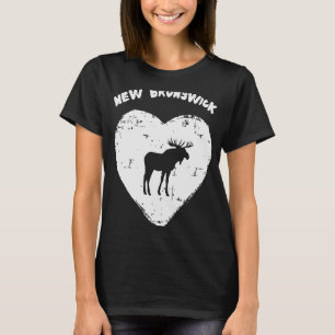 Camiseta Corazón de Moose Love Moose de Nueva Brunswick