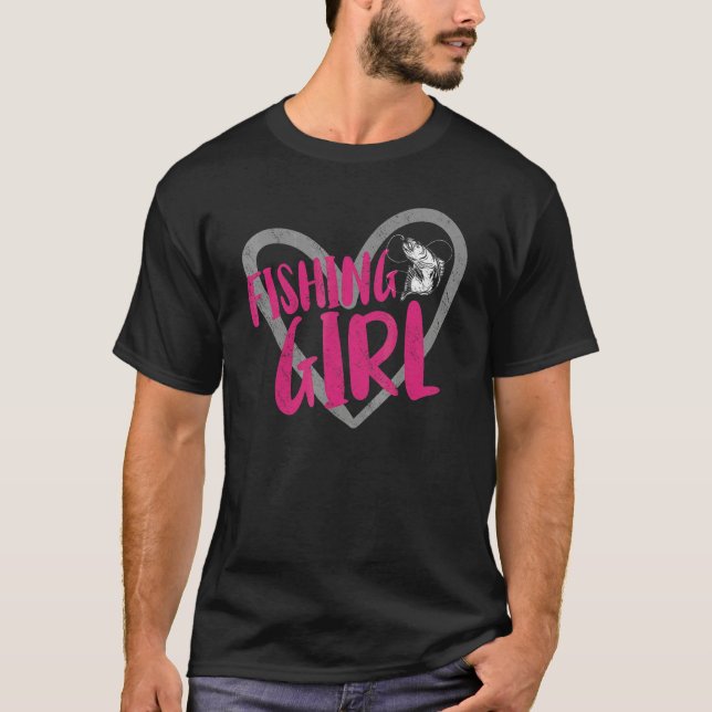 Camiseta Corazón de Muchacha Pescadora (Anverso)