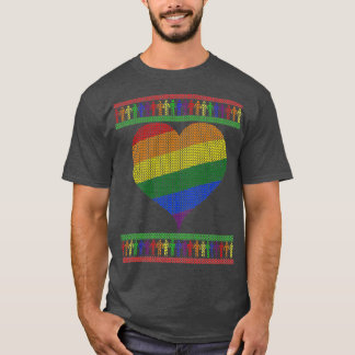 Camiseta Corazón de Navidad Lluvia de Colores Gay 2