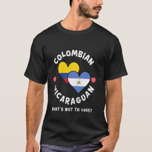 Camiseta Corazón de nicaragüense colombiano qué no amar ban