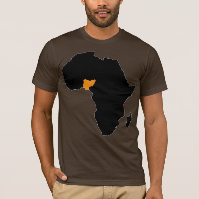 Camiseta Corazón de Nigeria de África (Anverso)