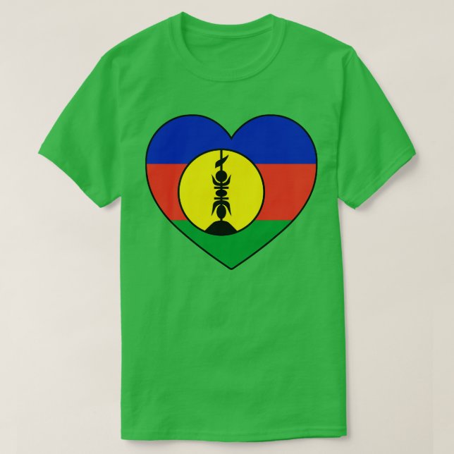 Camiseta Corazón de Nueva Caledonia (Diseño del anverso)