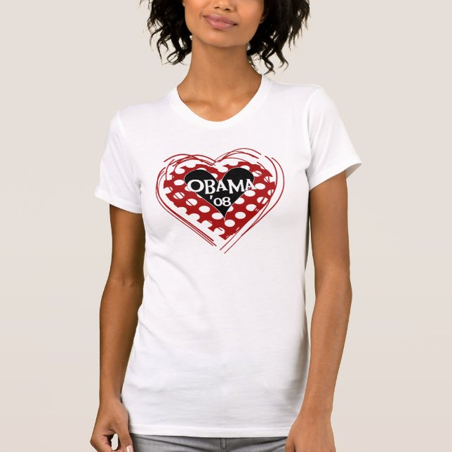 Camiseta Corazón de Obama 08 (Anverso)